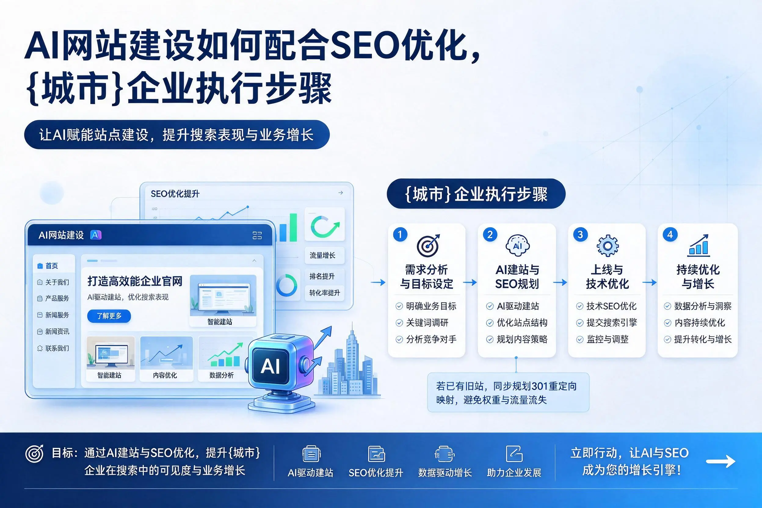 AI网站建设如何配合SEO优化，揭阳企业执行步骤